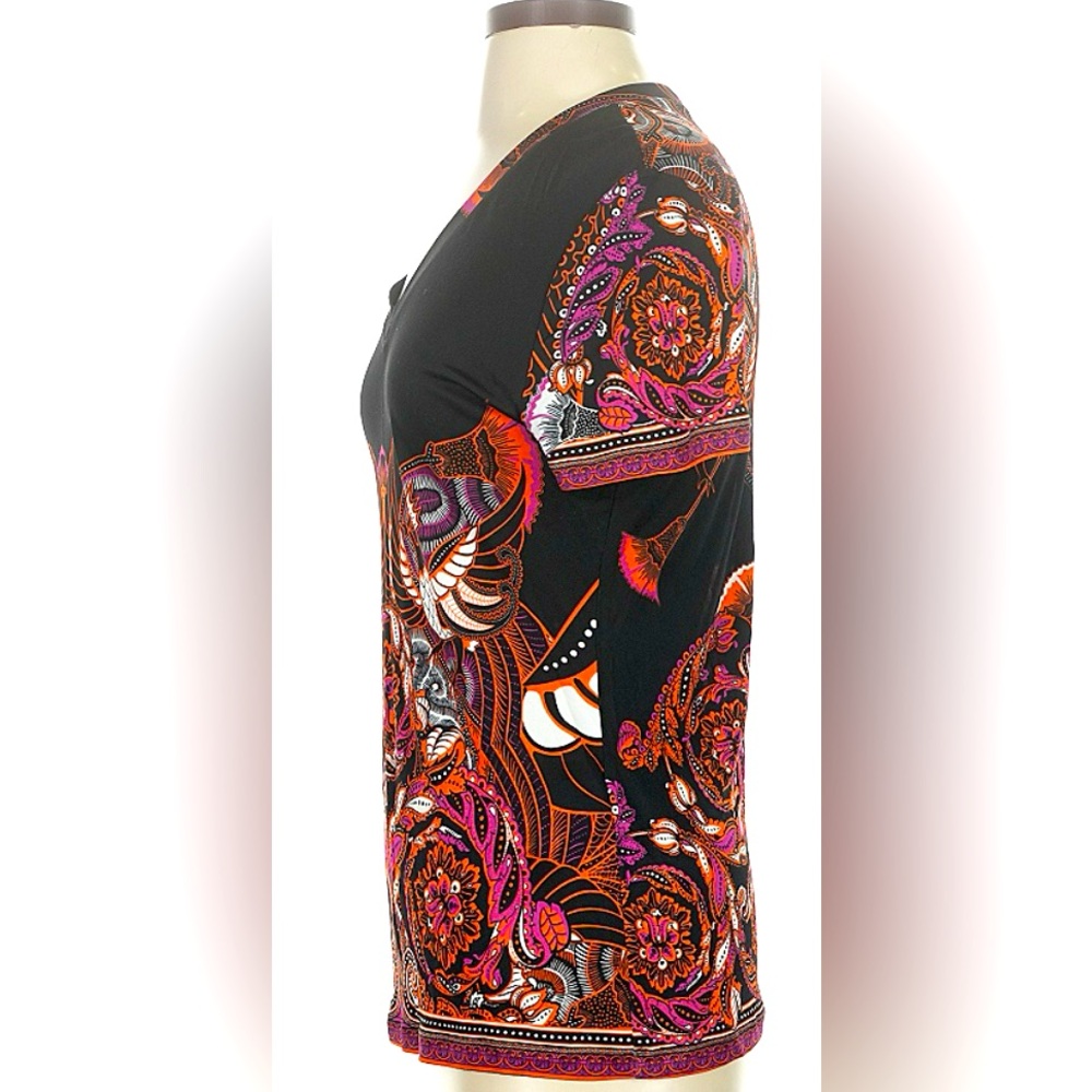 Versace Multi-color Patterned Women's Top, Sz 10 IT 46 - Picture 4 of 6